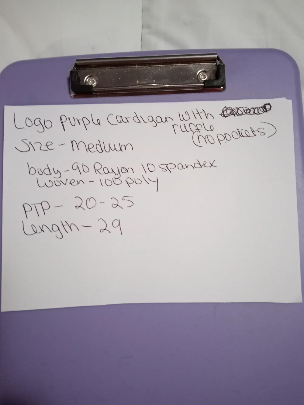 LOGO Purple Open Front Cardigan Lightweight - Picture 5 of 7